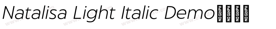 Natalisa Light Italic Demo字体转换